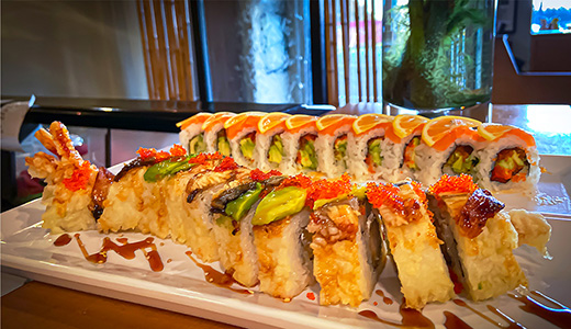 Fire Dragon Roll and 49er Roll